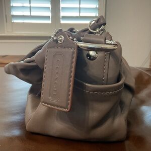 Coach leather bubble shoulder bag